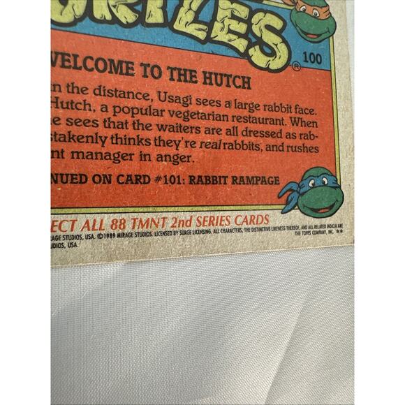 Lot Of 7 Topps 1989 2nd Series Collectable Cards Teenage Mutant Ninja Turtles - Picture 8 of 8